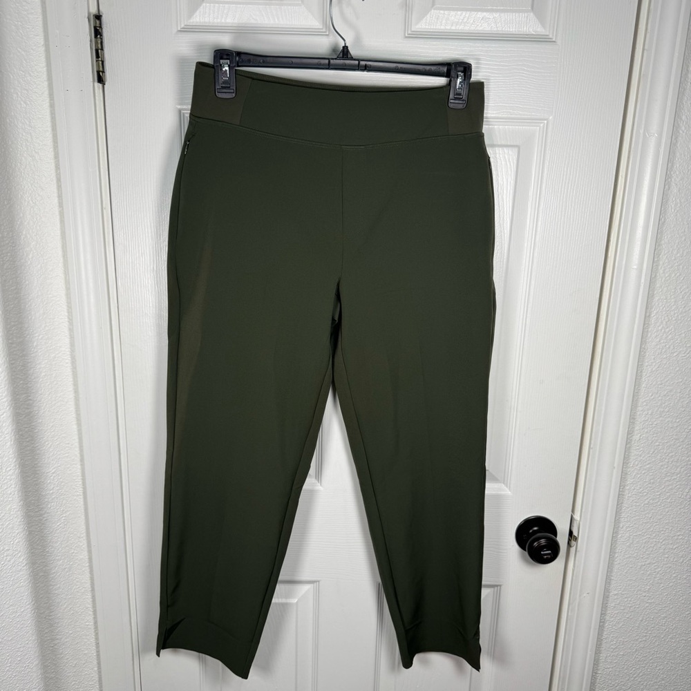 Chic Olive Cropped Trouser Pants‎ - Kirkland
